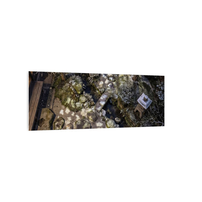 Moonlit Garden Japanese Pattern Canvas Art | Elegant Japandi Art