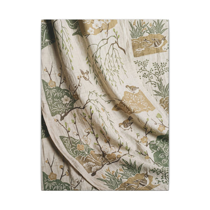 Silk Drape Canvas Art | Spring Japandi Japanese Pattern Art