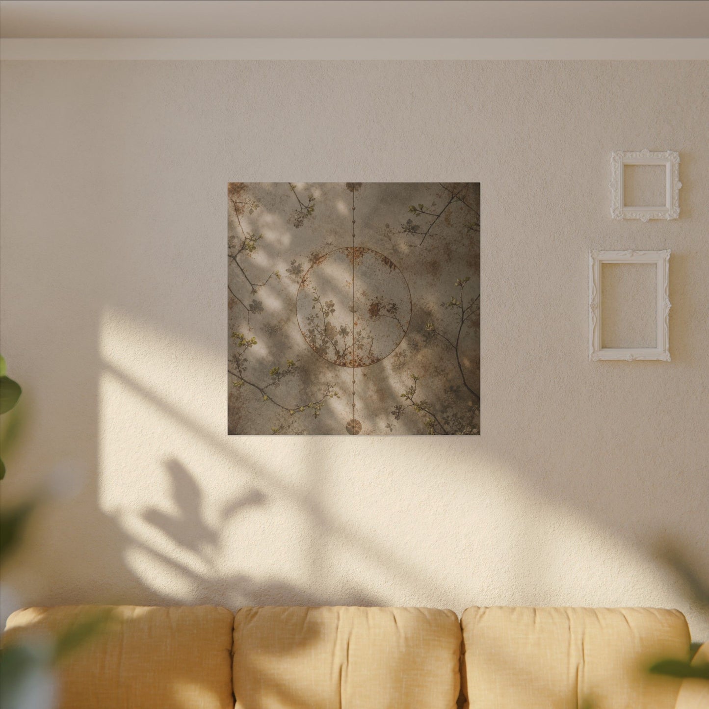 Japandi Rust Patina in Dappled | Japanese Pattern Canvas Art