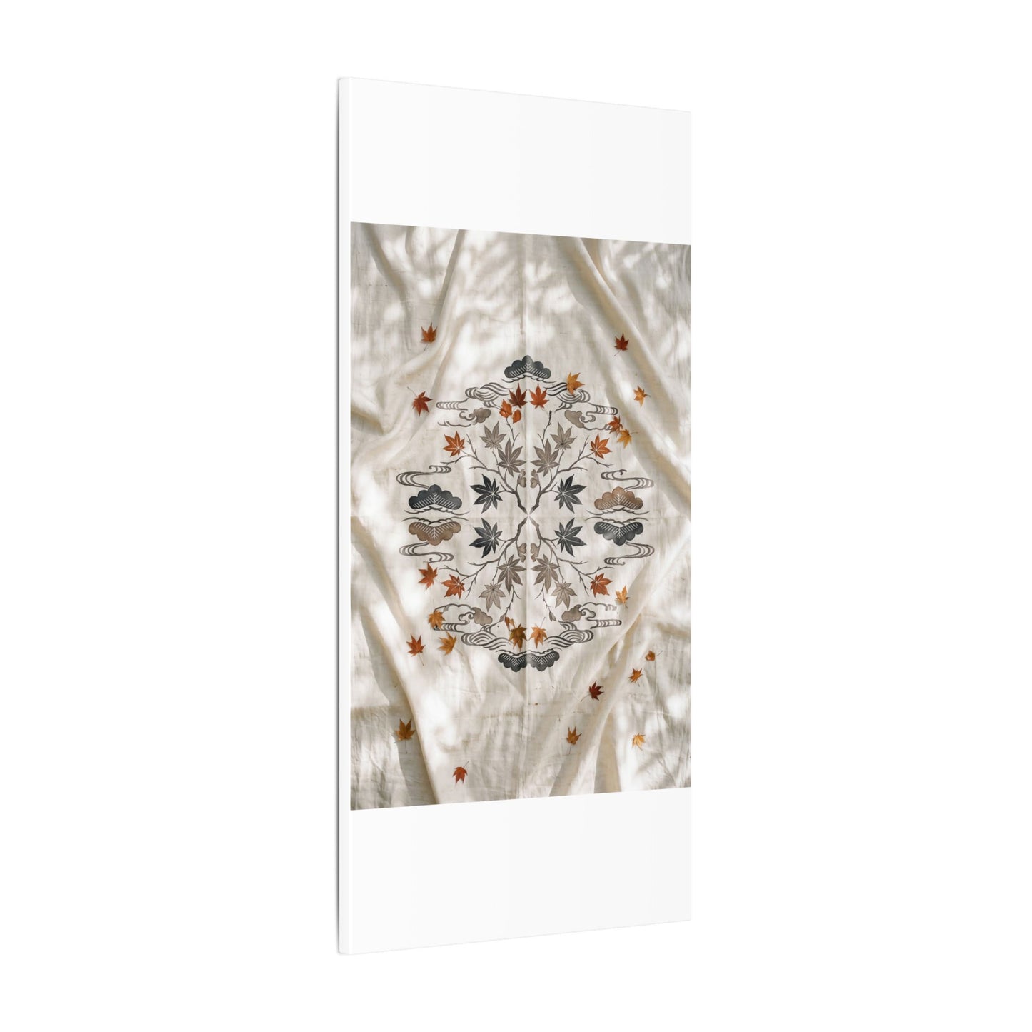 Elegant Silk Drape Canvas Art - Japanese Pattern Japandi