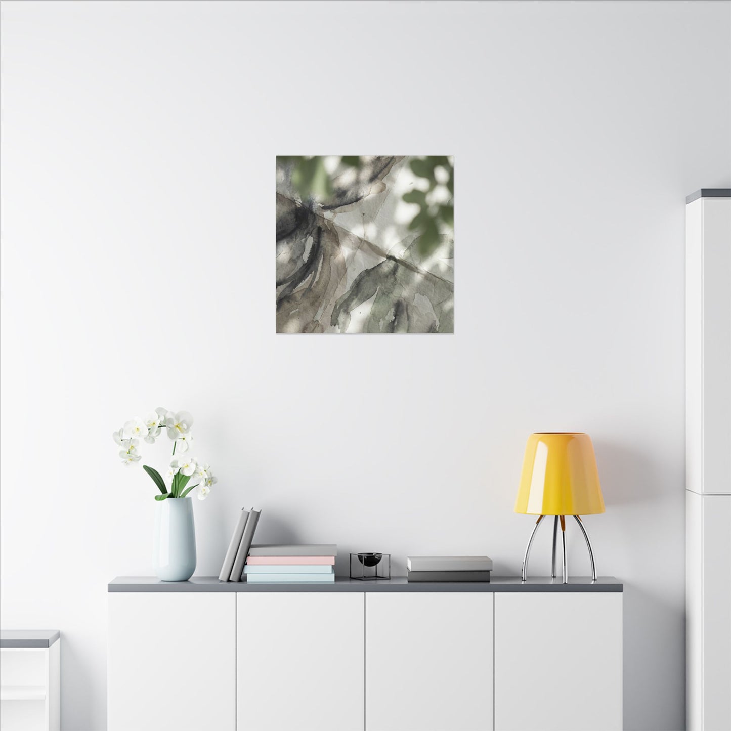 Spring Paper Fold Watercolor Canvas Art | Warm Decor