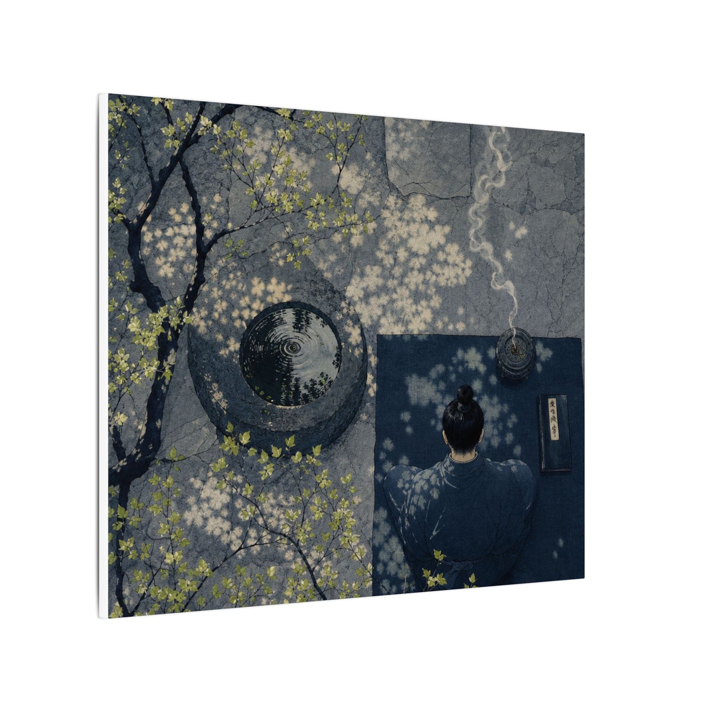 Spring Incense Smoke Ukiyo E Inspired Canvas Art | Tranquil Decor