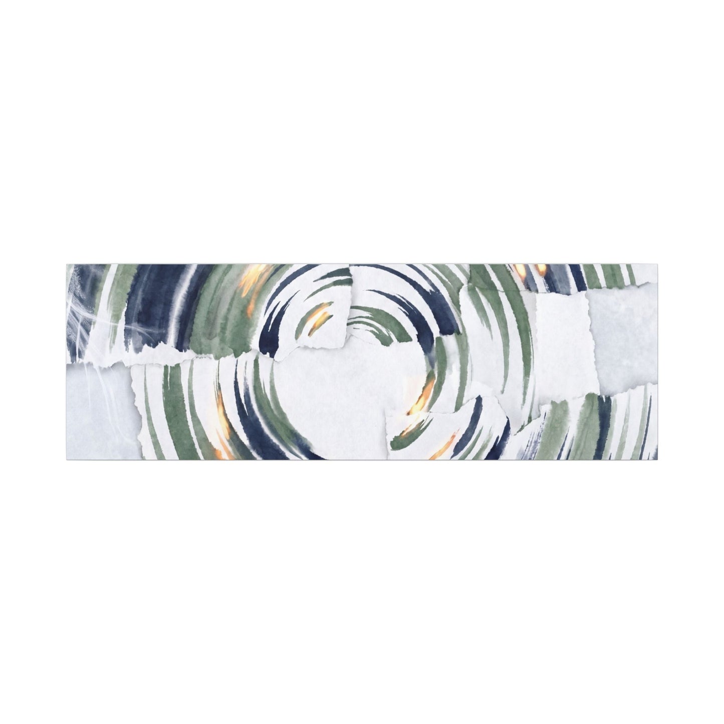 Winter Water Ripple Sumi E Canvas Art | Peaceful Decor