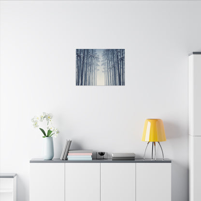 Bamboo Grove Canvas Art | Winter Zen Ukiyo E Inspired Art