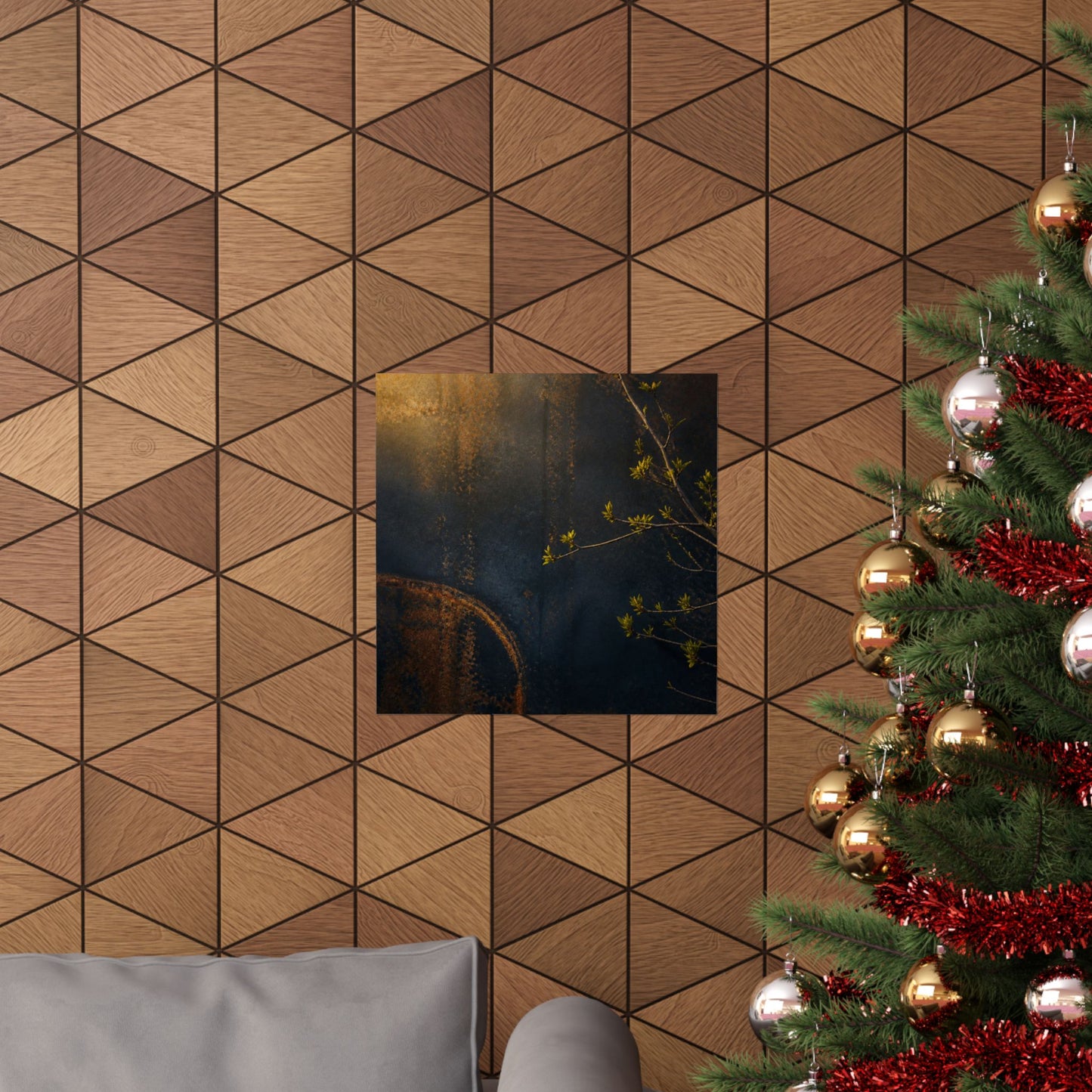Golden Hour Rust Patina Wall Art Print - Dark Japandi Ma