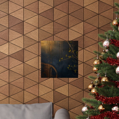 Golden Hour Rust Patina Wall Art Print - Dark Japandi Ma