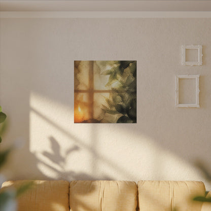 Cozy Shoji Screen Canvas Art - Watercolor Japandi