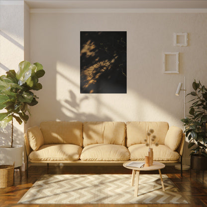 Moody Shadow Play Canvas Art - Moody Minimal Dark Japandi