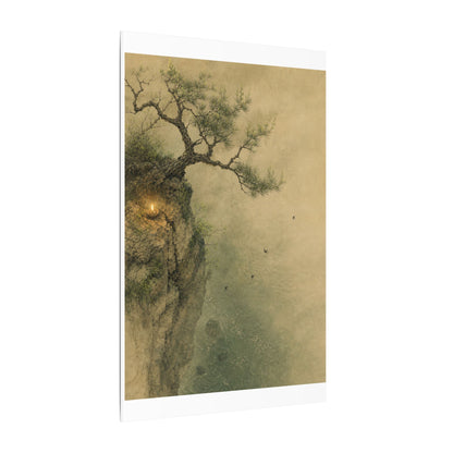 Spring Pine Tree Minimal Line Canvas Art | Earthy Decor