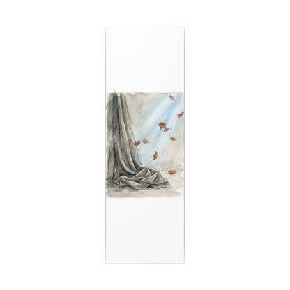 Ma Silk Drape Canvas Art - Japandi Watercolor