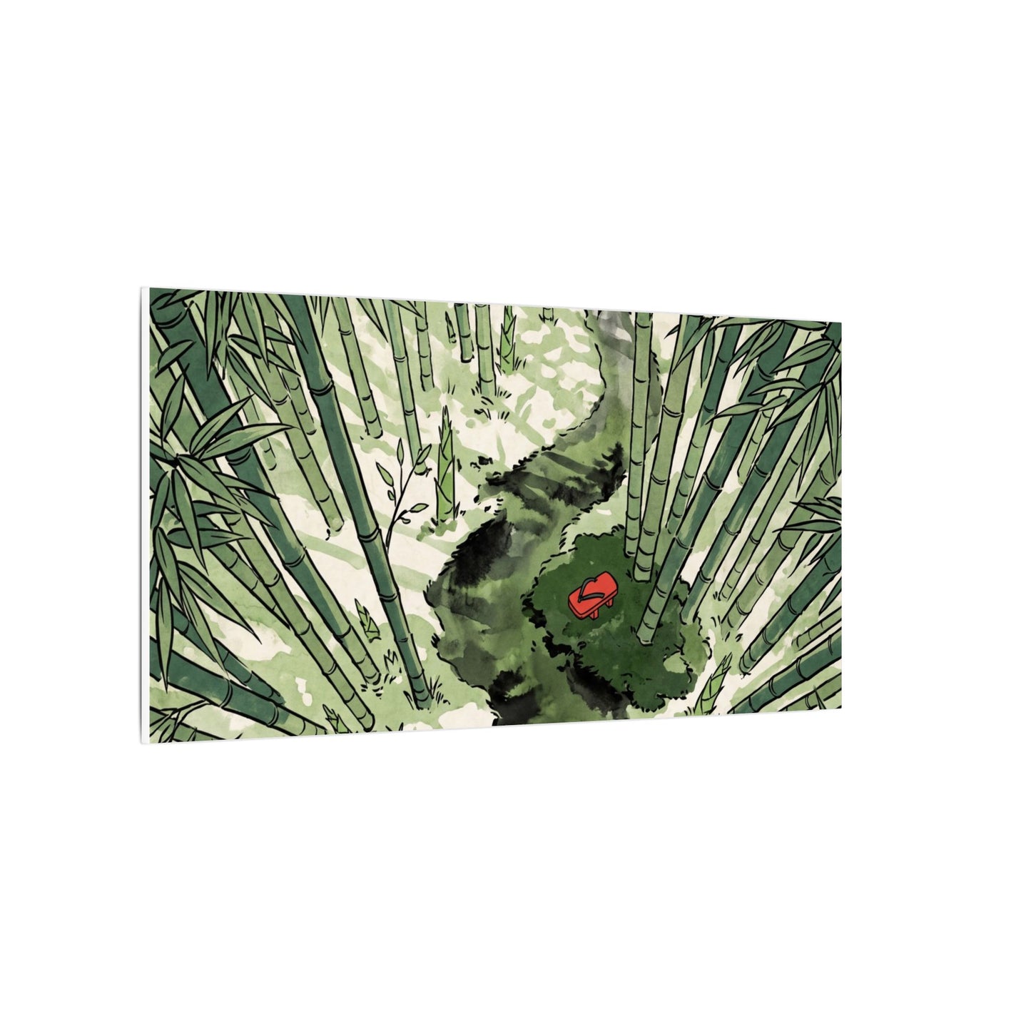 Peaceful Bamboo Grove Canvas Art - Ukiyo E Inspired Zen