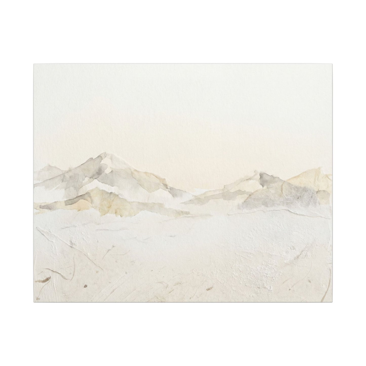 Mountain Mist Winter Canvas Art | Japandi Warm Design