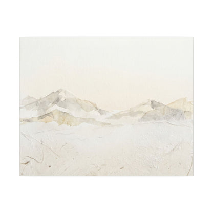 Mountain Mist Winter Canvas Art | Japandi Warm Design