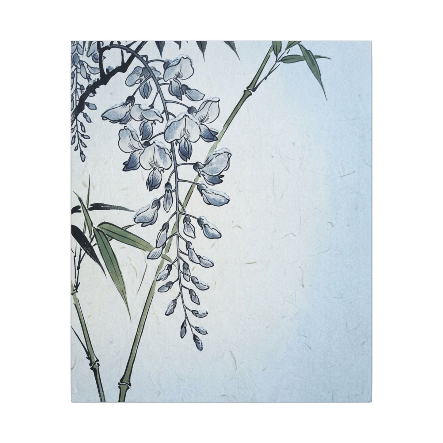 Zen Wisteria in Moonlight | Ukiyo E Inspired Canvas Art