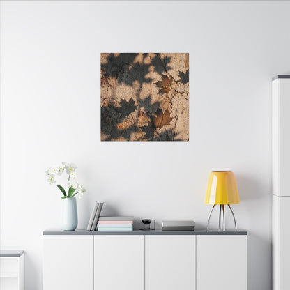 Cozy Shadow Play Canvas Art - Texture Japandi
