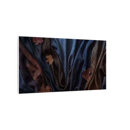 Silk Drape Canvas Art | Autumn Dark Japandi Moody Minimal Art
