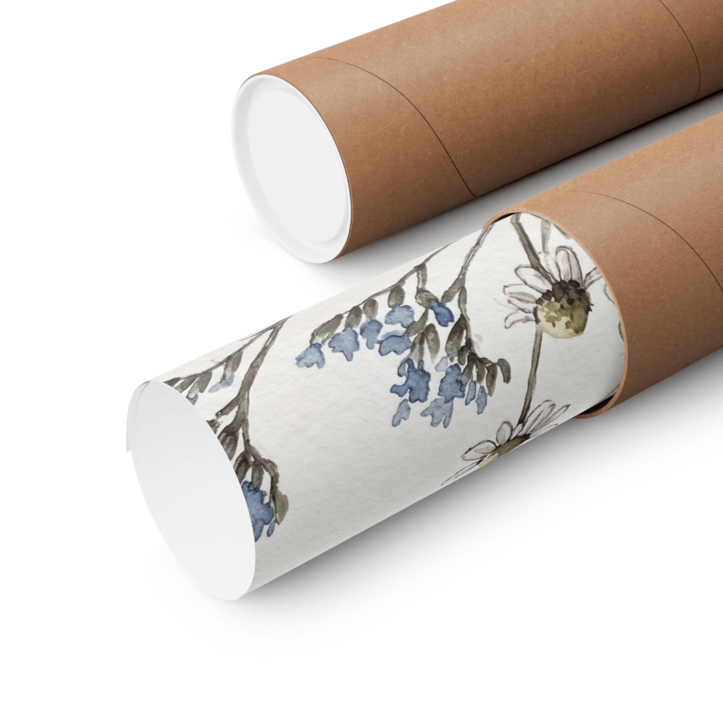 Elegant Dried Flowers Wall Art Print - Watercolor Japandi