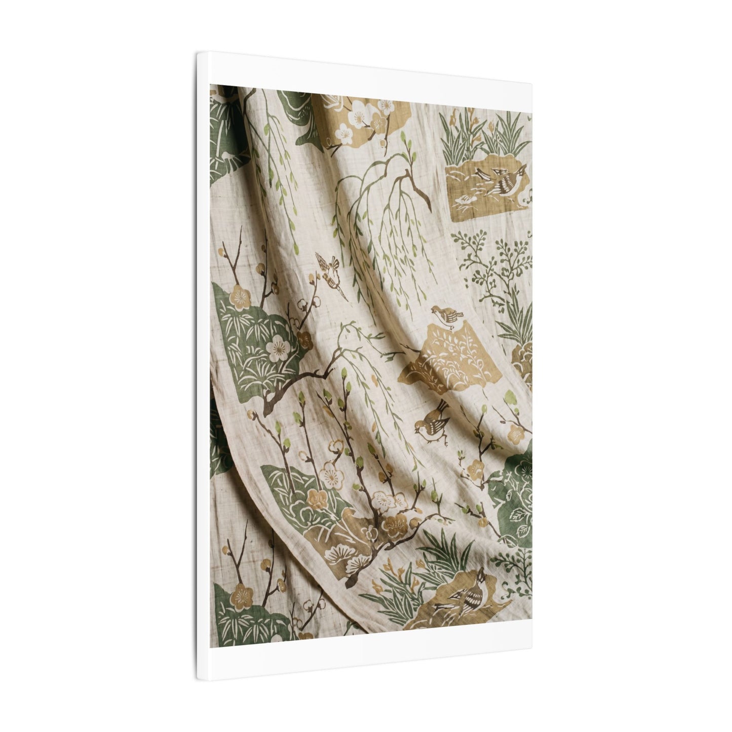 Silk Drape Canvas Art | Spring Japandi Japanese Pattern Art