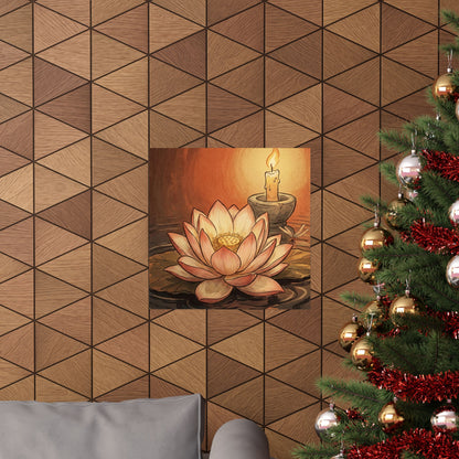 Winter Dried Flowers Texture Wall Art Print | Elegant Decor