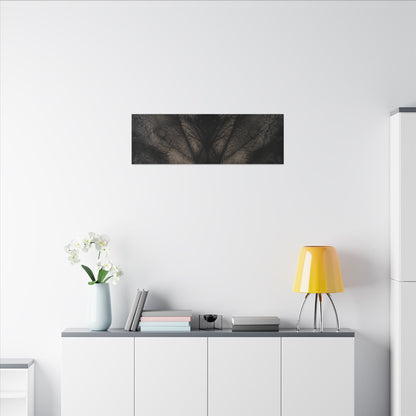 Seijaku Shadow Play Canvas Art - Dark Japandi Charcoal Ink
