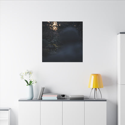 Spring Stone Lantern Moody Minimal Canvas Art | Bold Decor