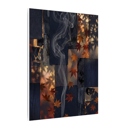 Autumn Incense Smoke Dark Texture Canvas Art | Sophisticated Decor