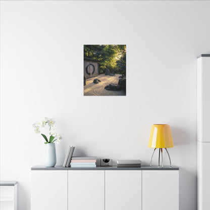 Rock Garden Enso Canvas Art | Tranquil Zen Art