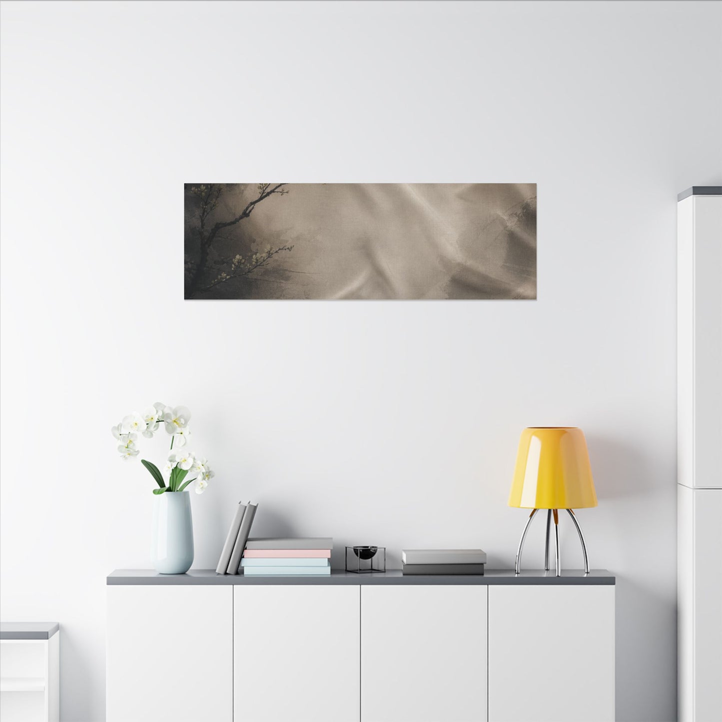 Silk Drape Canvas Art | Spring Japandi Japanese Pattern Art