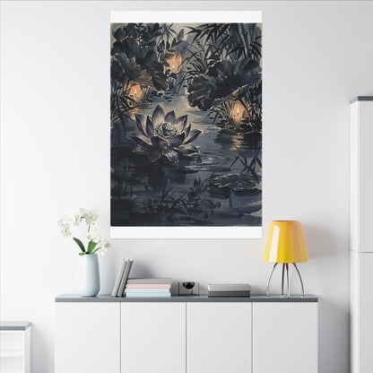 Fukinsei Lotus Flower Canvas Art - Zen Sumi E