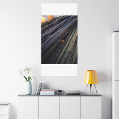 Silk Drape Shadow Zen Canvas Art | Moody Dark Japandi Art