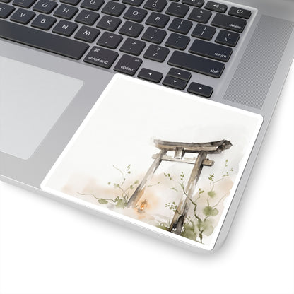 Torii Gate Sticker | Spring Japandi Watercolor Art