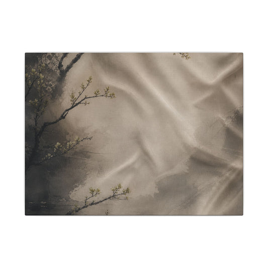 Silk Drape Canvas Art | Spring Japandi Japanese Pattern Art