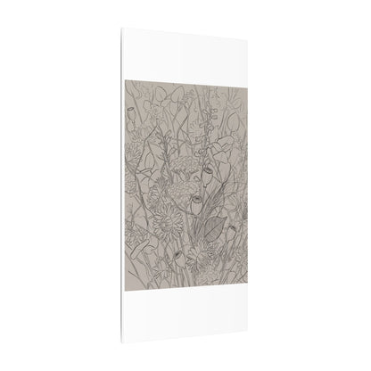 Summer Dried Flowers Minimal Line Canvas Art | Elegant Decor