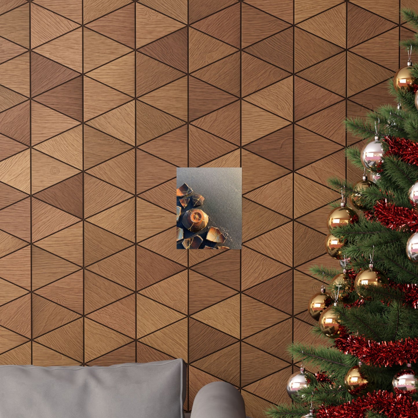 Winter Broken Pottery Gold Repair Wall Art Print | Artful Decor