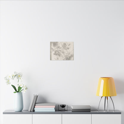 Summer Shadow Play Minimal Line Canvas Art | Earthy Decor