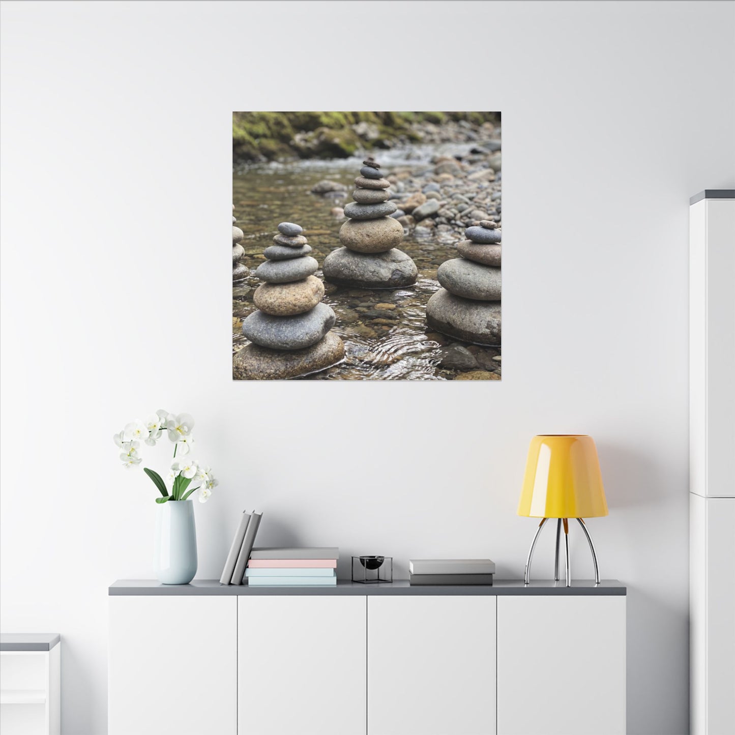Bamboo Grove Winter Canvas Art | Zen Serene Design