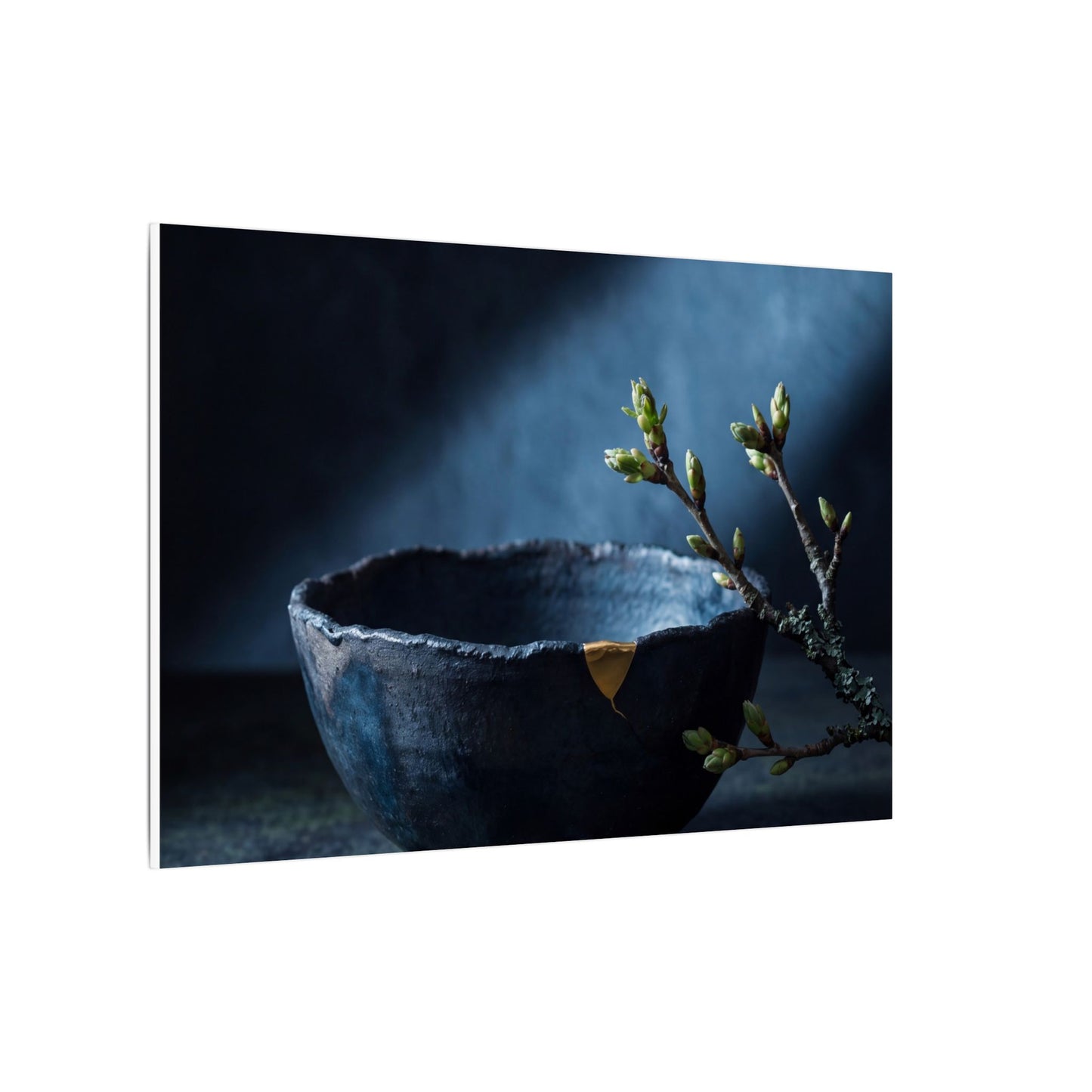 Sophisticated Ceramic Bowl Canvas Art - Shadow Zen Dark Japandi