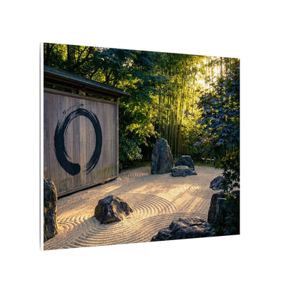 Rock Garden Enso Canvas Art | Tranquil Zen Art