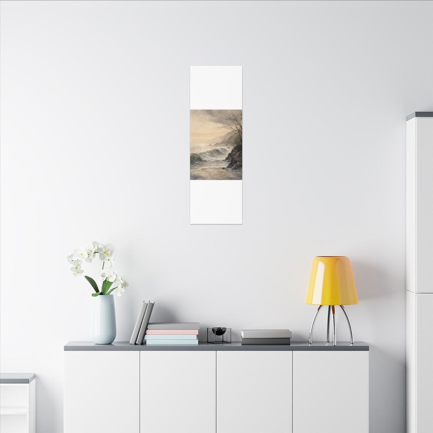 Ocean Wave Spring Canvas Art | Japandi Elegant Design