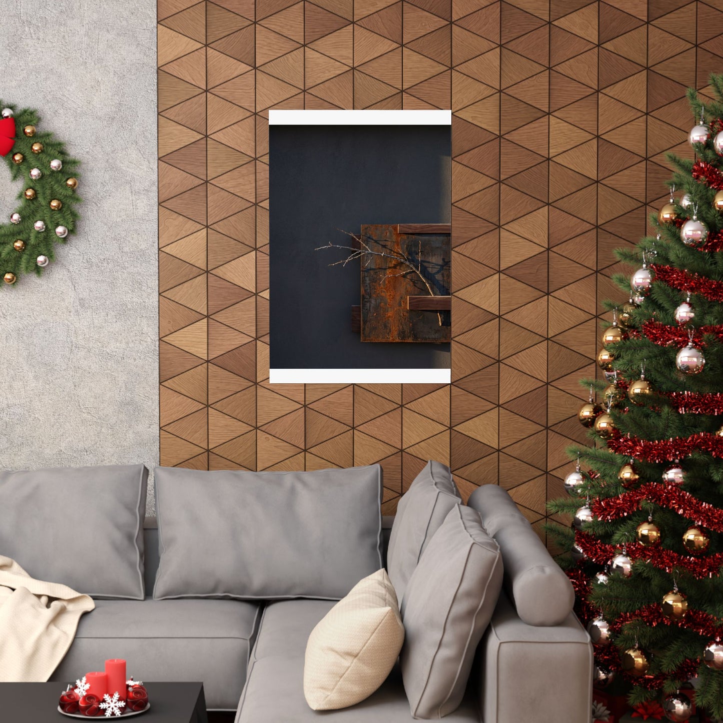 Ma Rust Patina Wall Art Print - Dark Japandi Dark Texture