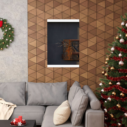 Ma Rust Patina Wall Art Print - Dark Japandi Dark Texture