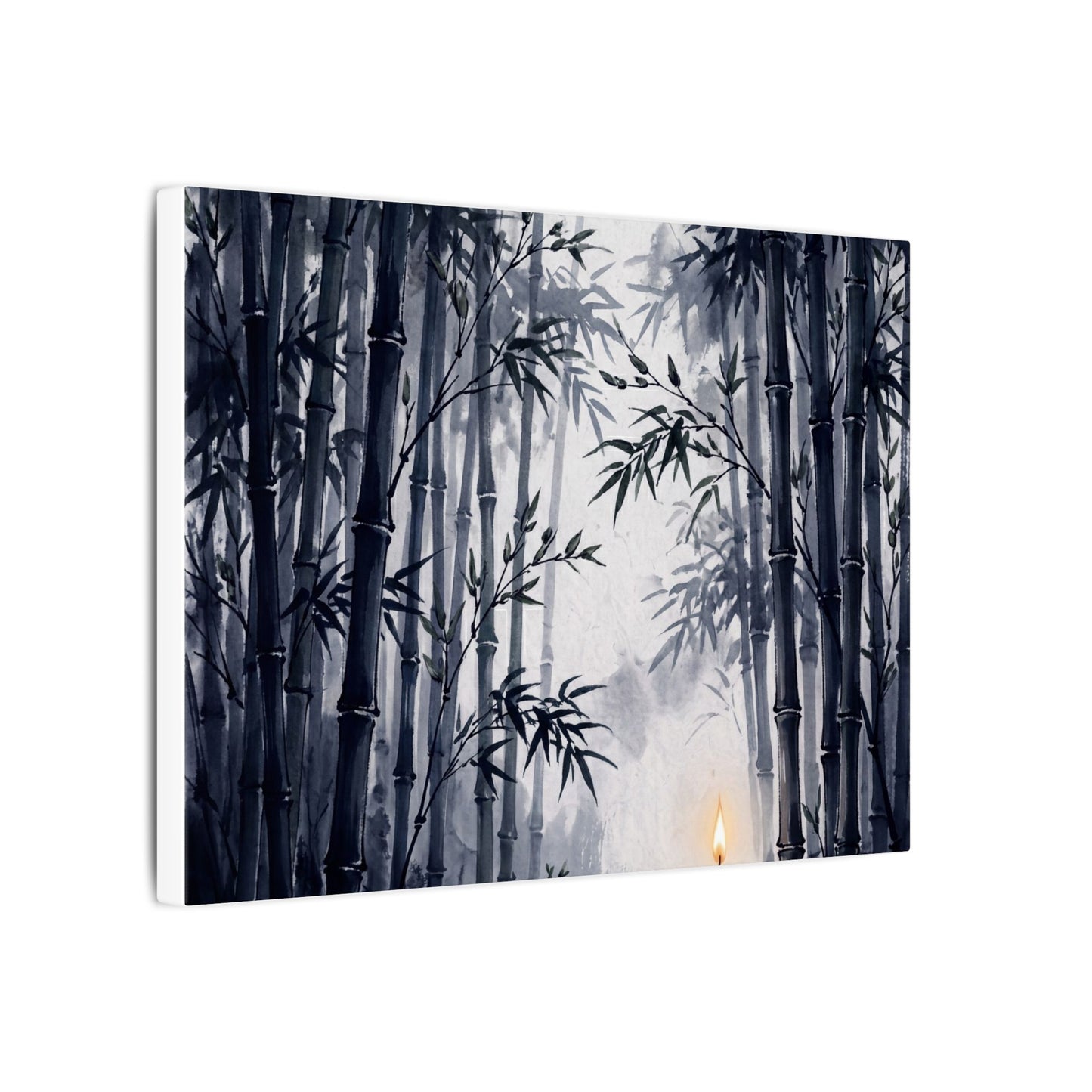 Tranquil Bamboo Grove Canvas Art - Sumi E Zen