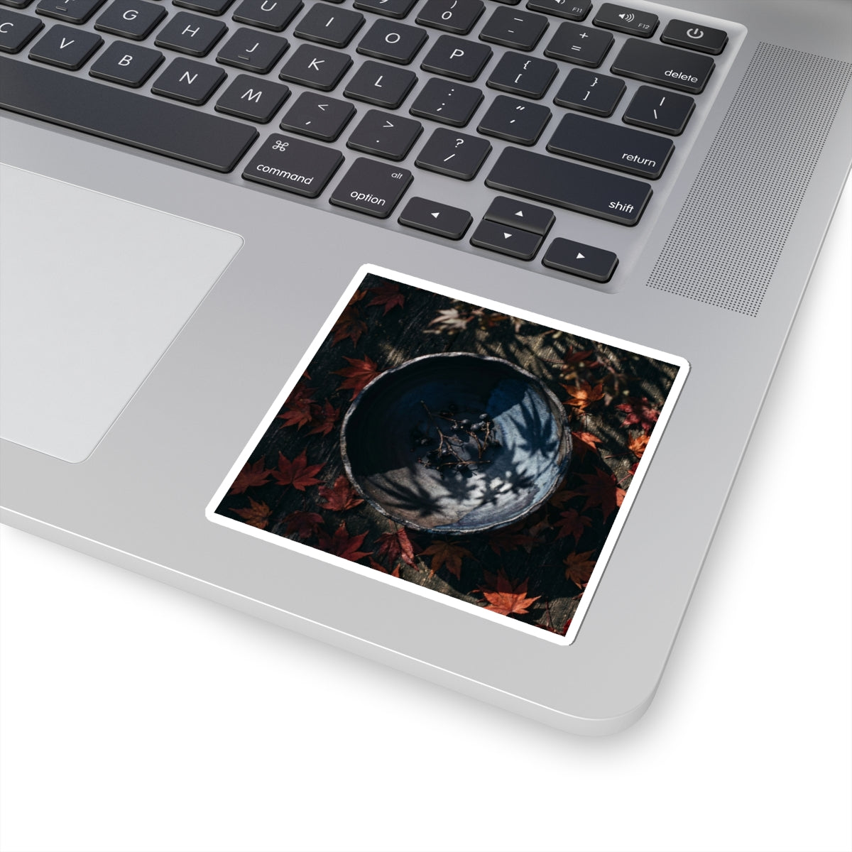 Dappled Ceramic Bowl Sticker - Dark Japandi Kanso
