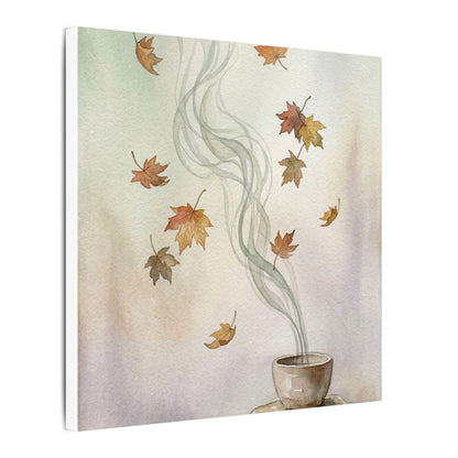 Incense Smoke Canvas Art | Autumn Japandi Watercolor Art