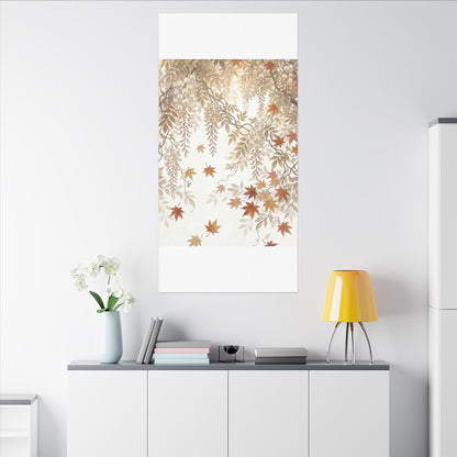 Shibui Wisteria Canvas Art - Japandi Japanese Pattern