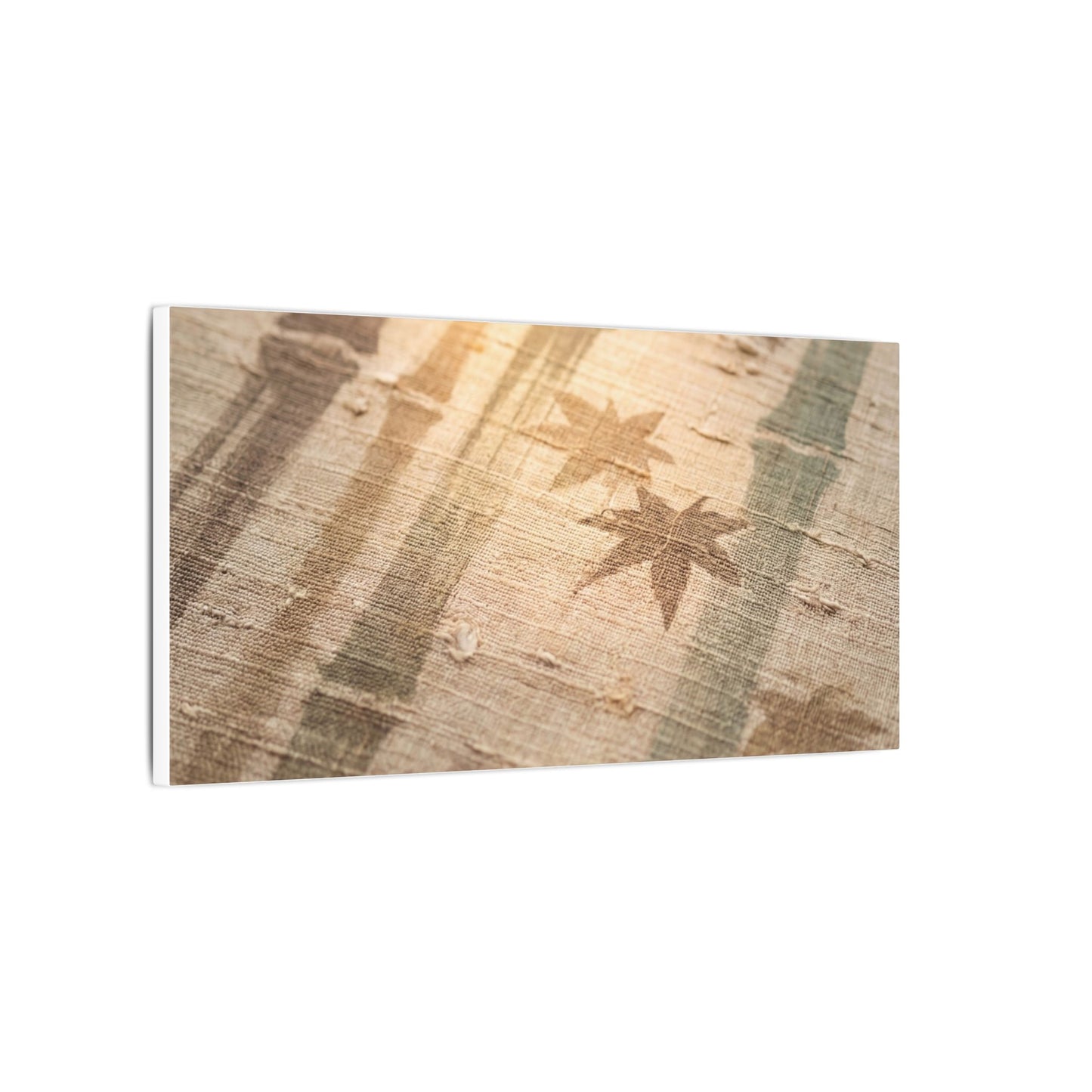Autumn Bamboo Grove Japanese Pattern Canvas Art | Neutral Decor