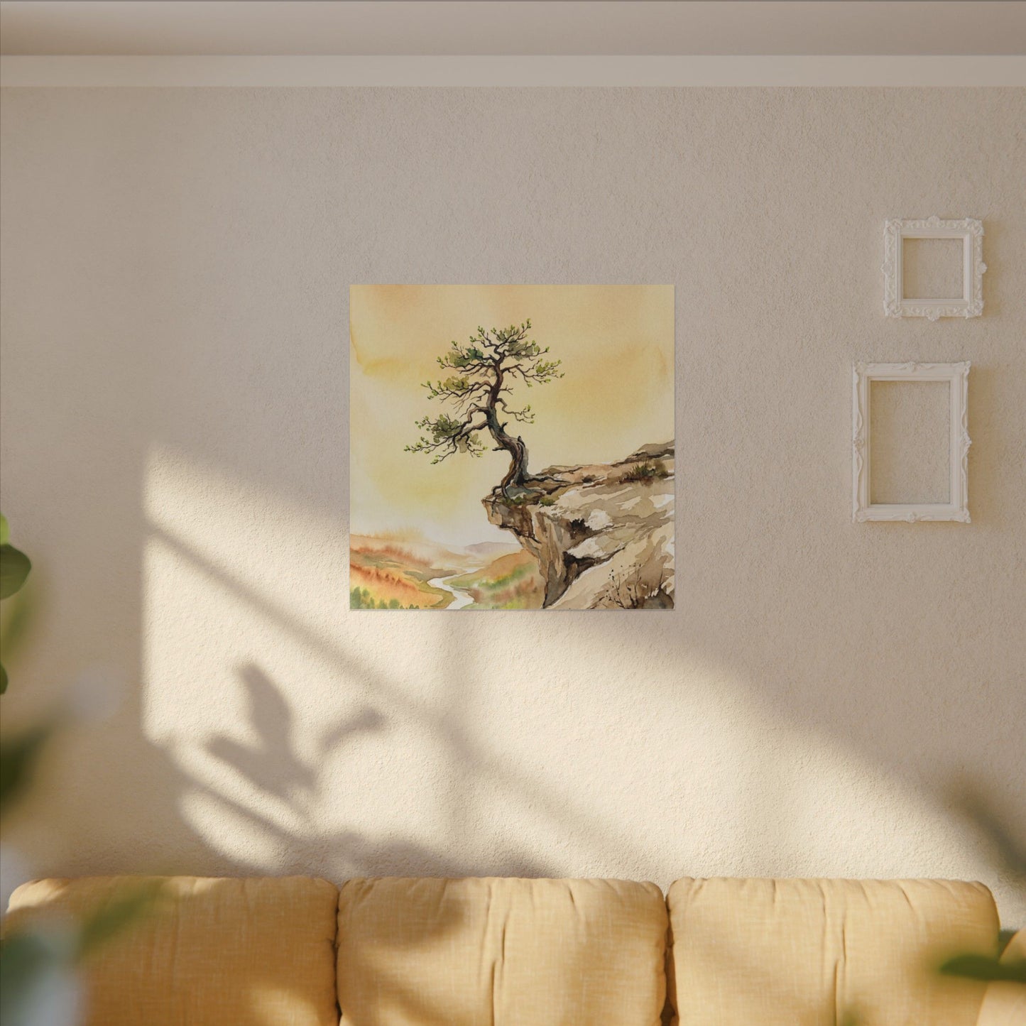 Golden Hour Pine Tree Canvas Art - Japandi Fukinsei