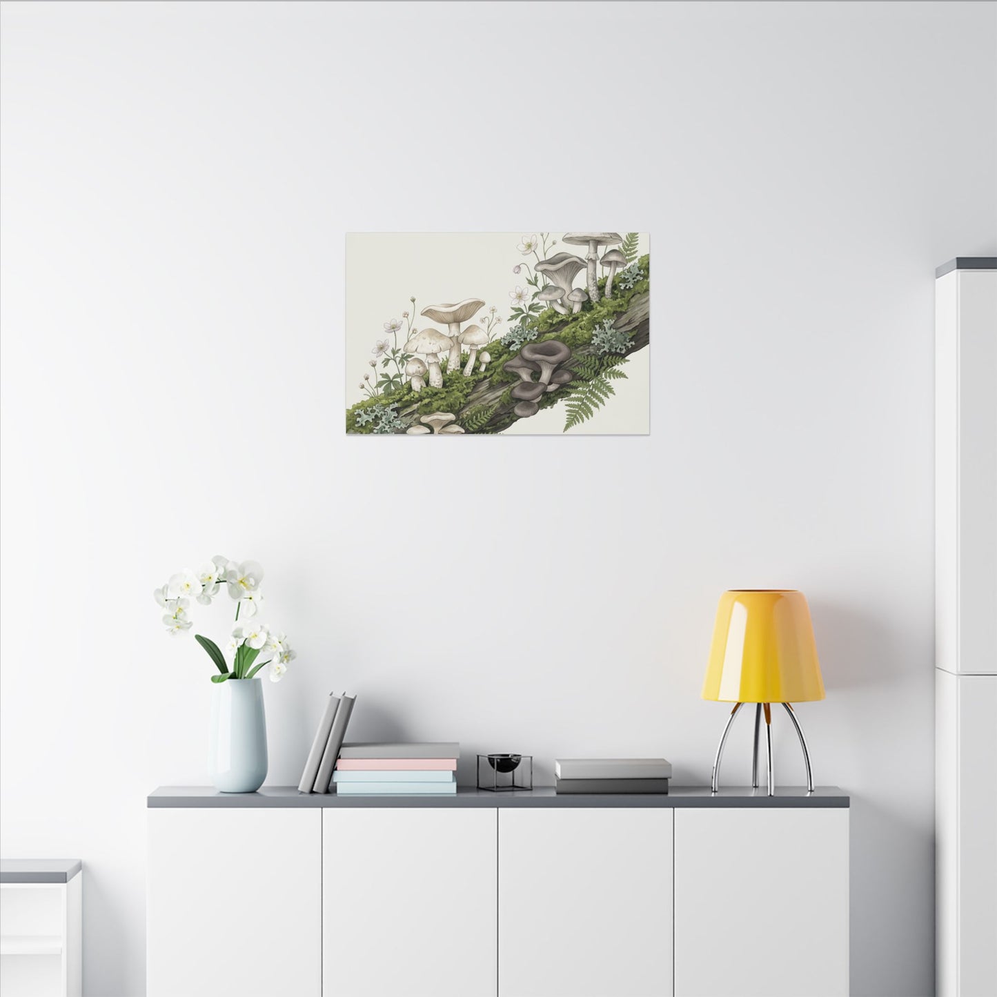 Dried Flowers Spring Canvas Art | Japandi Neutral Design