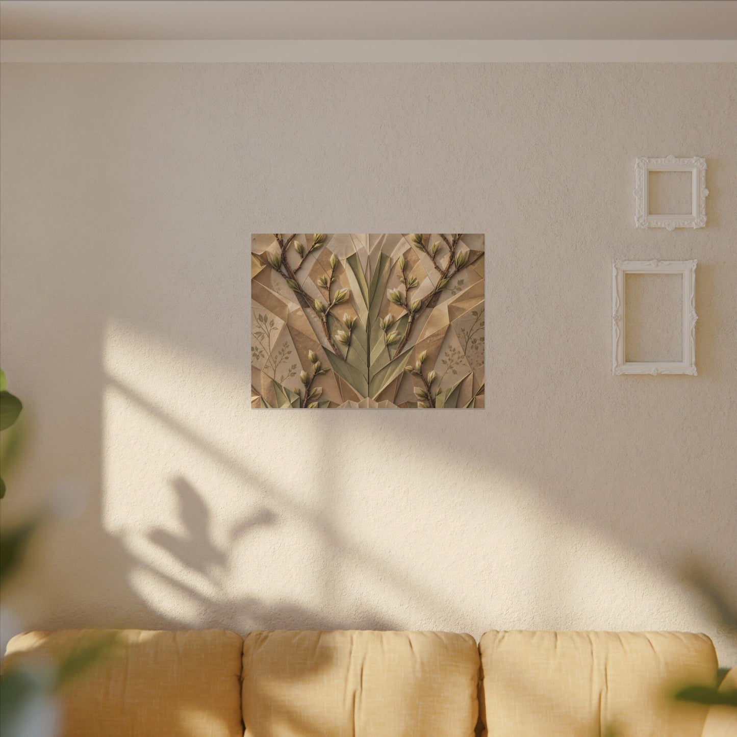 Kanso Paper Fold Canvas Art - Japandi Japanese Pattern
