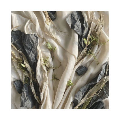 Spring Silk Drape Texture Canvas Art | Warm Decor